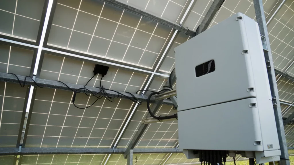 solar panel from behind